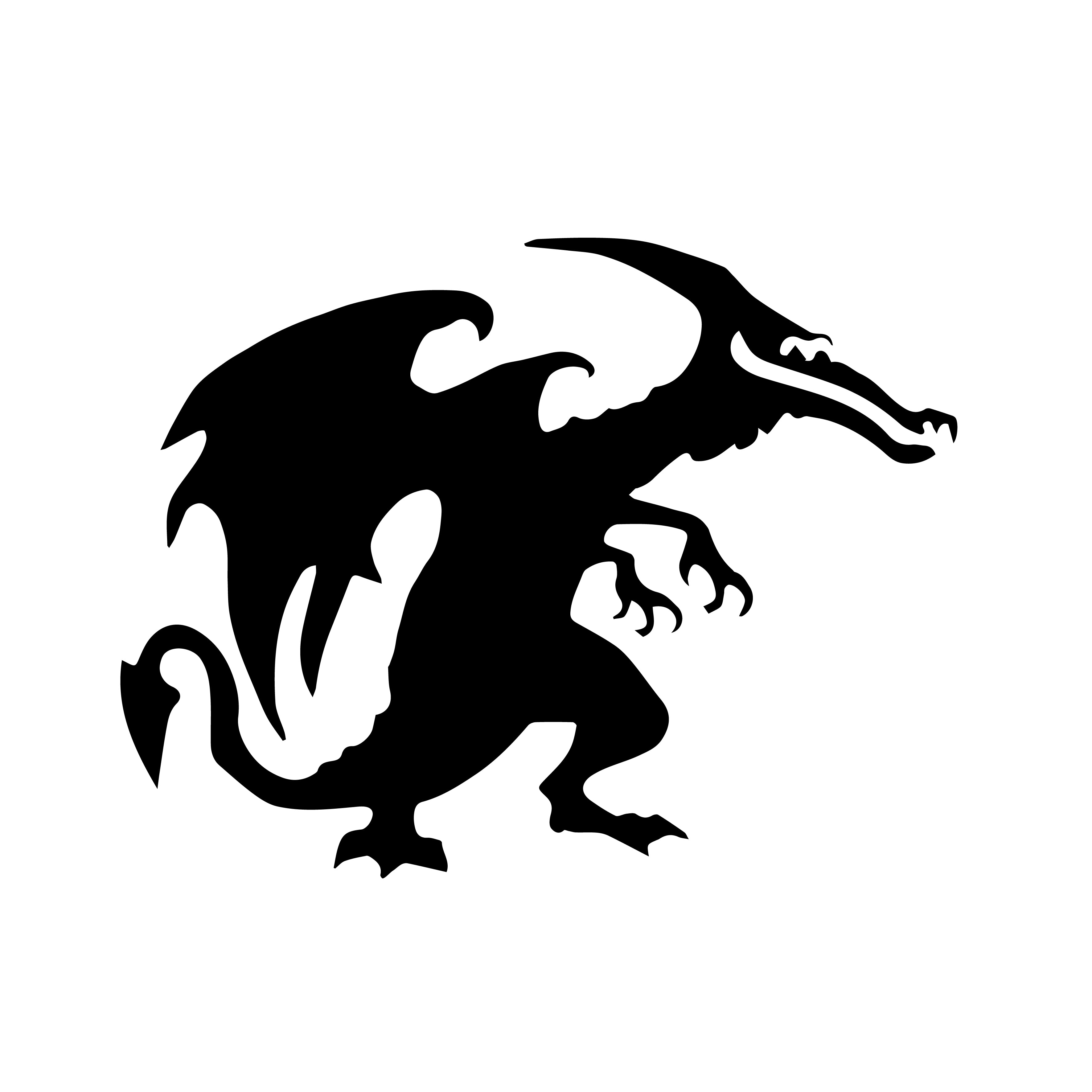 Glittertattoo stencil 'Dragon 2' | Superstar