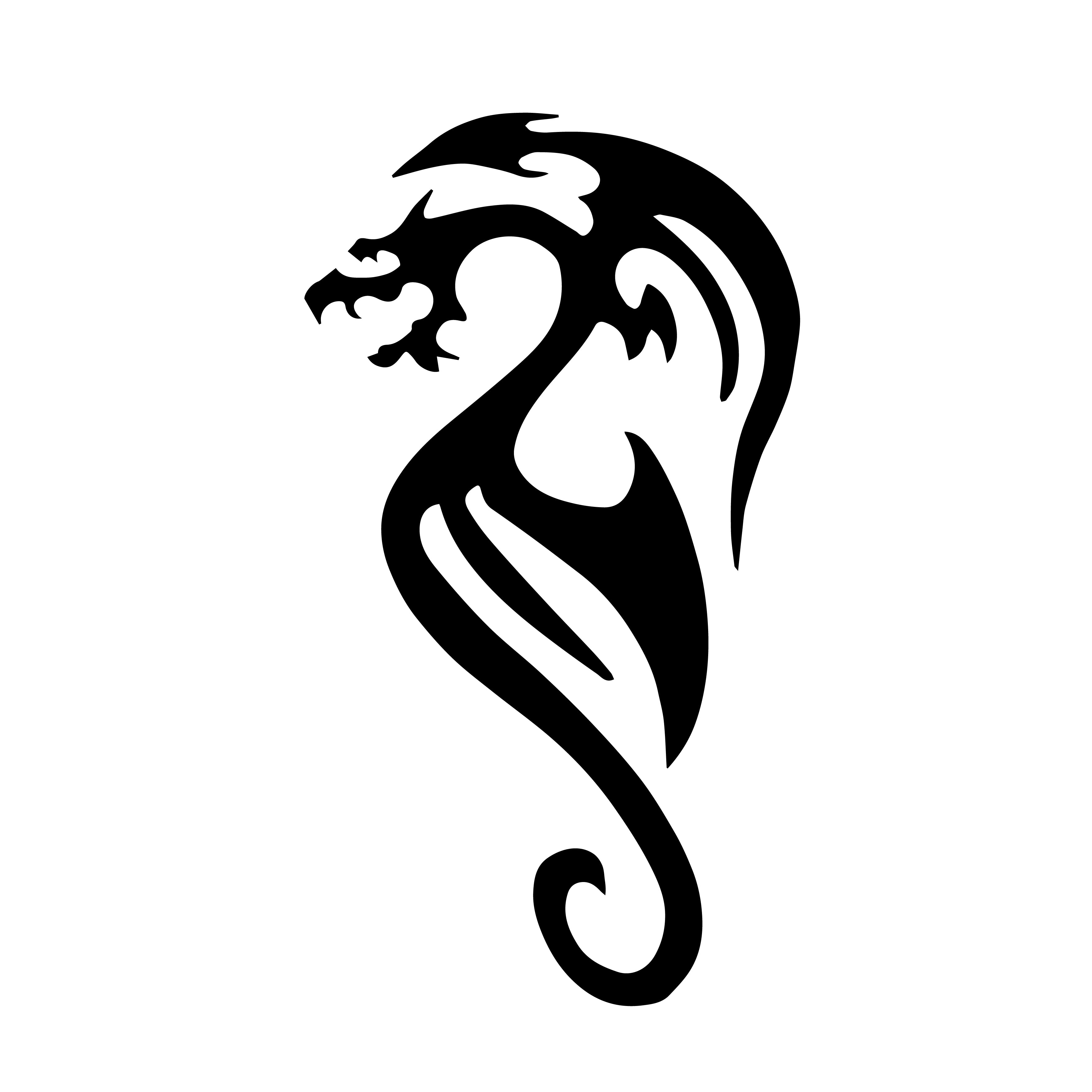 Glittertattoo stencil 'Dragon 3' | Superstar