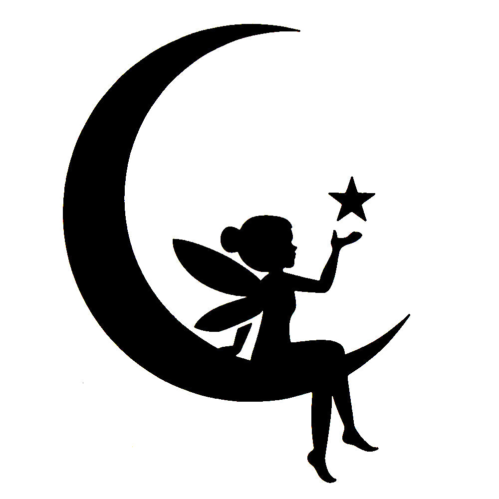 Glittertattoo stencil 'Fairy on the Moon' | Superstar