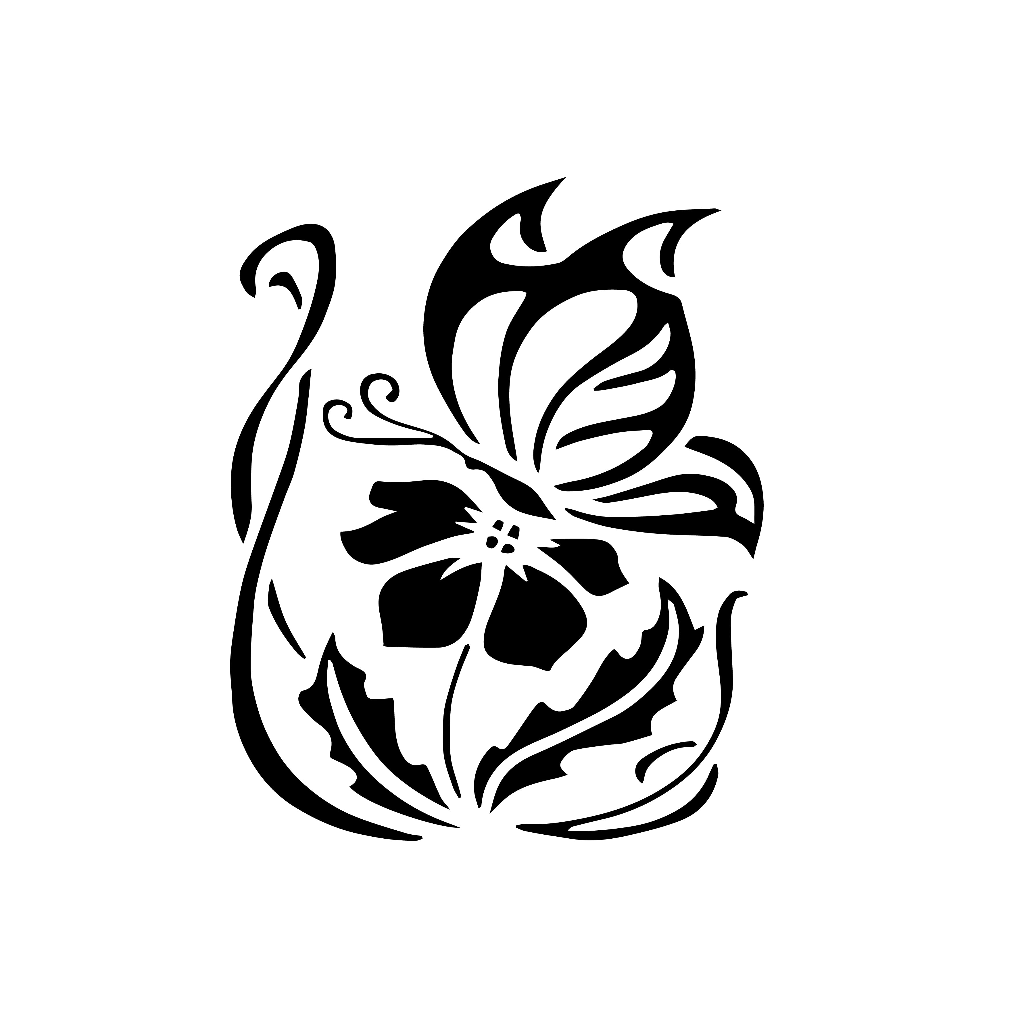 Glittertattoo stencil 'Butterfly on Flower' | Superstar